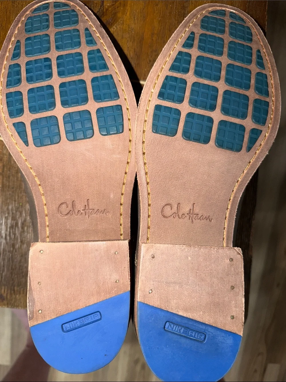Cole Haan Nike Air Brown Leather Casual Lace-Up Shoes